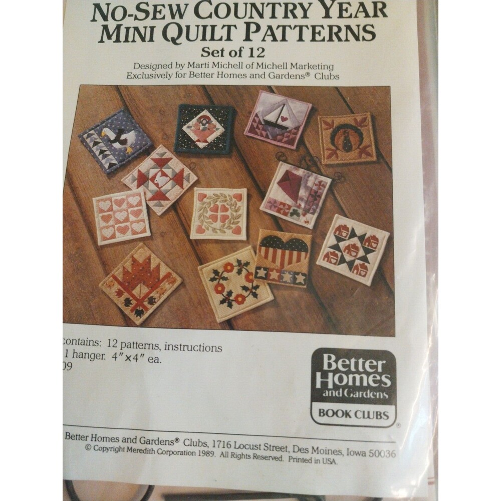 no sew country year mini quilt paterns better homes & gardens